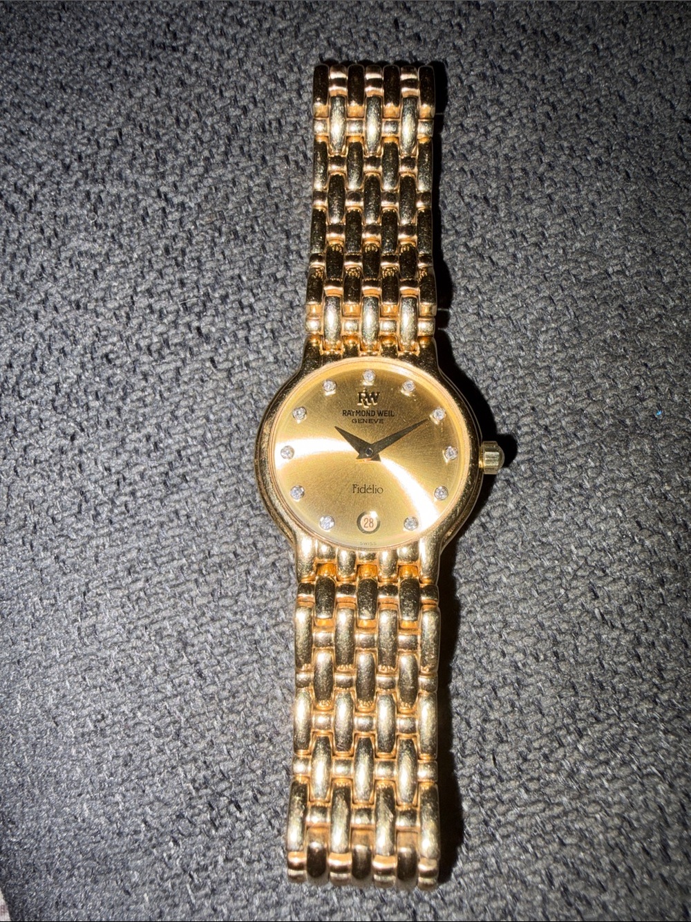 Raymond Weil Gold Tone Women's Fidelio Watch with Crystal Accents